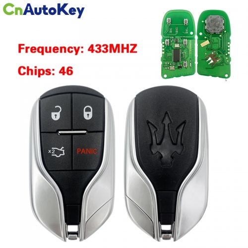 CN089003 3+1 buttons smart remote car key 433mhz 46 chip for Maserati QuattroporteGhibli Levante