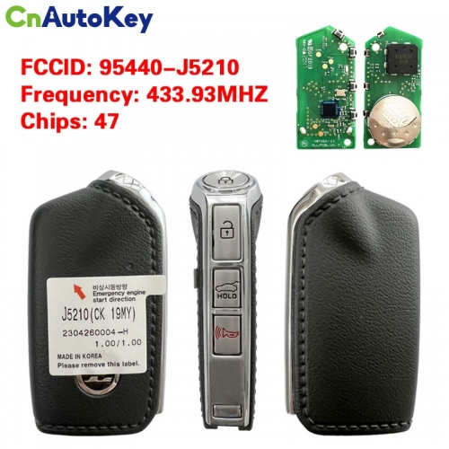 CN051186  Kia Stinger 2019-2020 Genuine Smart Remote Key 433MHz 95440-J5210 47 Chip