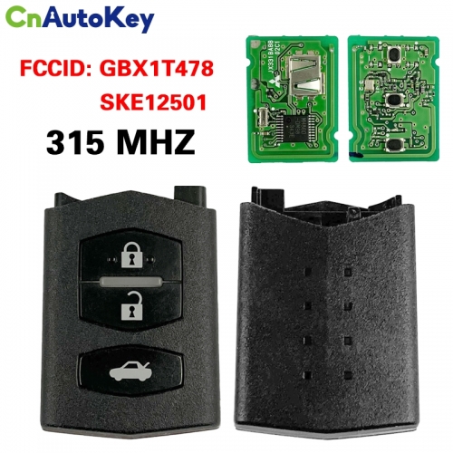 CN026050  Suitable for Mazda smart remote control key 3 buttons 315MHZ FCCID: GBX1T478SKE12501