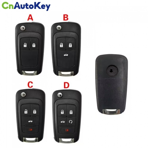 CS013004 Replacement 4 Buttons Flip Folding Remote Key Shell For Buick LaCrosse Regal Verano