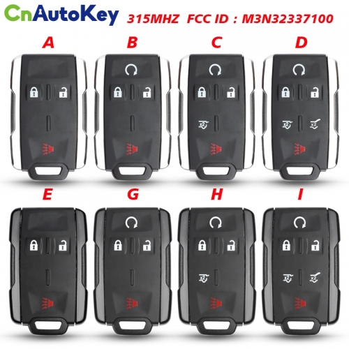 CN019026 3 Buttons 315MHz Keyless Remote Key M3N32337100 / M3N-32337100 / 22997089 Fit for Chevrolet GMC