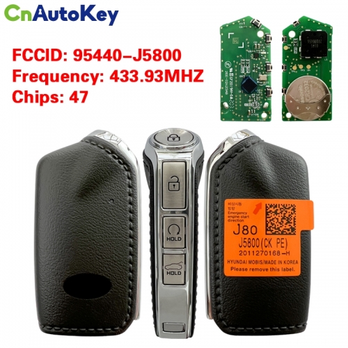 CN051194  KIA Stinger 2021 Smart Key 4 Buttons 433MHz 95440-J5800