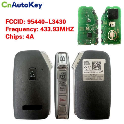 CN051214  KIA K5 2022+2023 Smart Key 4+1 Buttons Auto Start 433MHz 95440-L3430