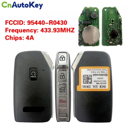 CN051200  Kia Carnival 2022 Genuine Smart Remote Key 4+1 Buttons 433MHz 95440-R0430
