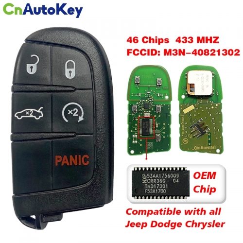 CN087004 Dodge Challenger Dart 5 Button Smart Key 2011-2018 | M3N-40821302 | 05026676AH (OEM) PCF7945