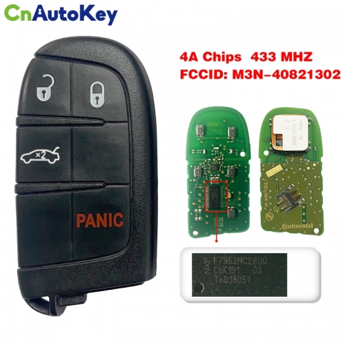 CN015054 2016-2018 Chrysler 200 300 Keyless Entry Smart Remote Key AES Chip FCC ID M3M40821302