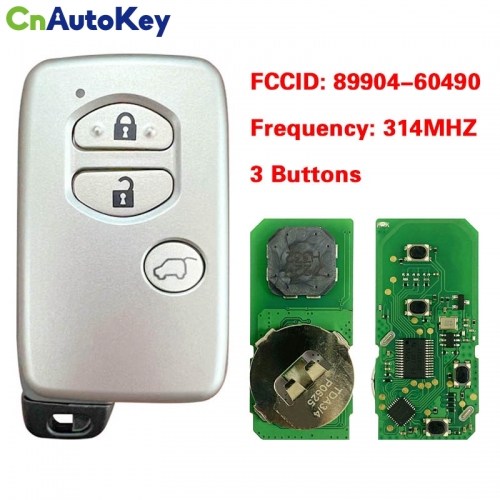 CN007259 314MHz Smart Card Proximity Remote Key Unlocked for TOYOTA PRADO 2010-2017 3 Button 89904-60490 FCC ID: B74EA