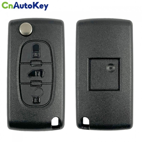 CS009056 Suitable for Peugeot key shell 3 buttons with battery clip inside CE0523 without slot