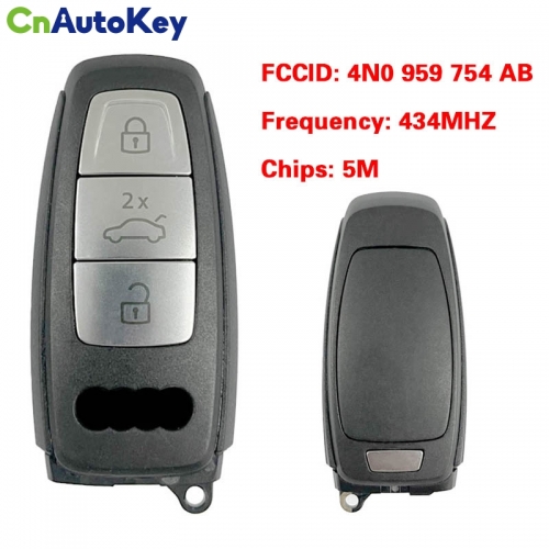CN008184  MLB Original 3 Button 434MHZ 5M Chip for Audi A8 2017-2021 Smart Key Remote Control FCC ID 4N0 959 754 AB Keyless Go