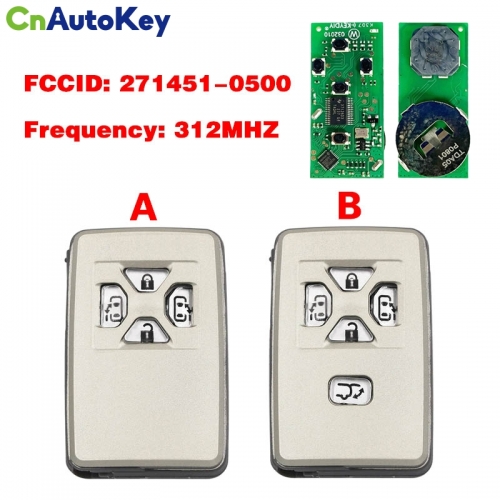 CN007255  Smart Keyless Go Remote Key Fob FSK 312MHz ID71 Chip for Toyota Alphard Estima Vellfire Board 271451-0500
