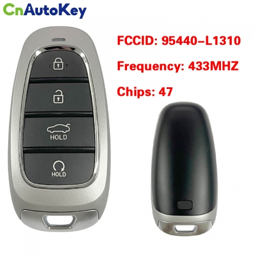 CN020245   Genuine Hyundai Sonata 2019 Smart Key Remote 4 Buttons 433 MHz ID47 Chip FCC ID: FOB-4F260 P/N: 95440-L1310