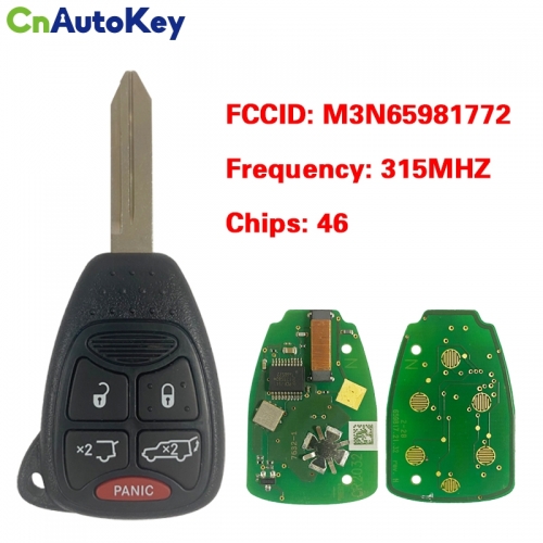 CN086056 Suitable for 2005-2007  Jeep 4-button remote control key FCC ID: M3N65981772 315MHZ 46chip