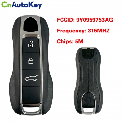 CN005035 3 Button  Auto Smart Remote Car Key For Porsche Remote/ Frequency : 315MHZ / FCC ID: 9Y0959753AG / 5M Chip / Keyless GO