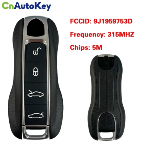 CN005030 OEM 4 Buttons  Auto Smart Remote Car Key For Porsche Remote/ Frequency : 315MHZ / 5M Chips / FCC ID: 9J1959753D / Keyless GO