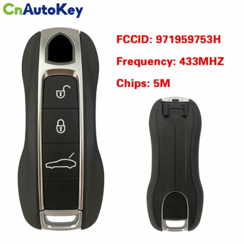 CN005041  OEM 3 Button Auto Smart Remote Car Key For Porsche Remote/ Frequency : 433MHZ / FCC ID: 971959753H / 5M Chip / Keyless GO