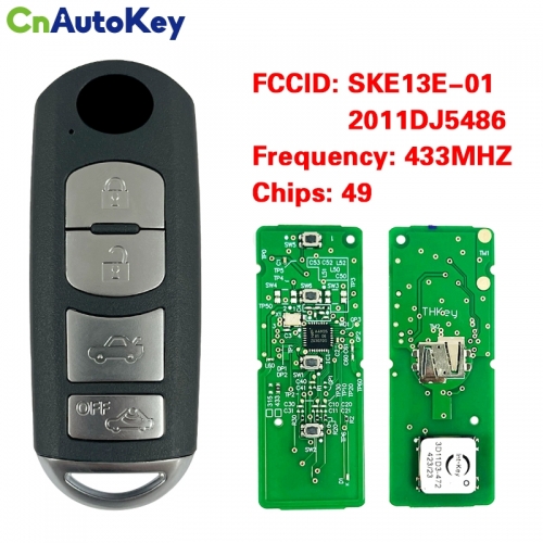 CN026017 For Mazda Smart key 4 Button 434MHz Mitsubishi system SKE13E-02 49 CHIP