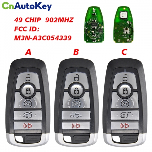 CN018142 FCCID M3N-A3C054339 902MHZ For New 2022 2023 Ford Mustang Lincoln Edge Explorer Expedition Fusion Mondeo Smart Key