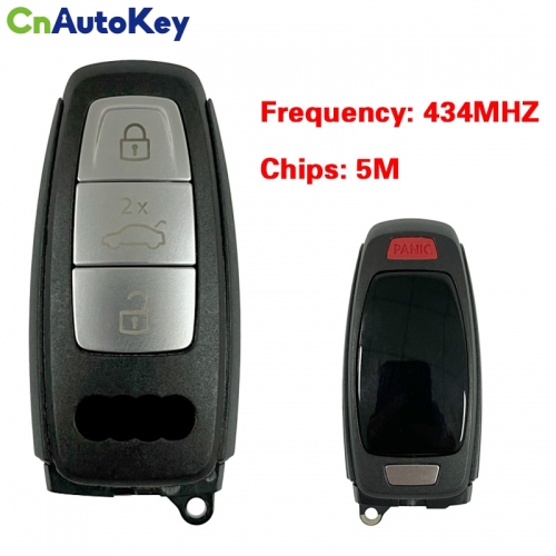 CN008196 Original 3+1 Button 434MHZ 5M Chip for Audi A8 2017-2021 Smart Key Remote Control Keyless Go