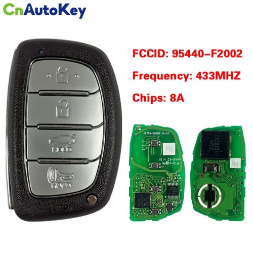 CN020220  2020 Hyundai Elantra Sedan 4DR Smart Remote Key Fob Part Number 95440-F2002 8A Chip