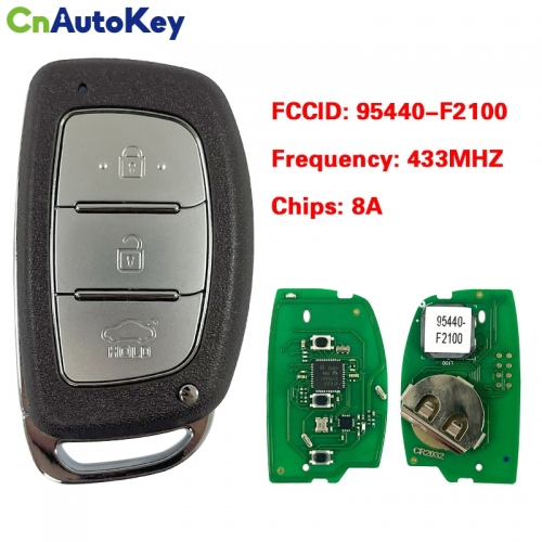 CN020149 Hyundai Elantra 2017-2018 Aftermarket Smart Key Remote 3 Buttons 433MHz DST128 Transponder 95440-F2100