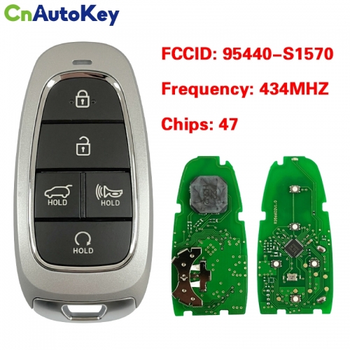 CN020254  2021-2022 Hyundai Santa Fe / 5-Button Smart Key / PN: 95440-S1570 / TQ8-FOB-4F27 (OEM)