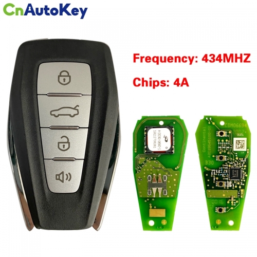 CN031010  Original Geely 4 Button Smart key  4A NCF29AXMTT CHIP