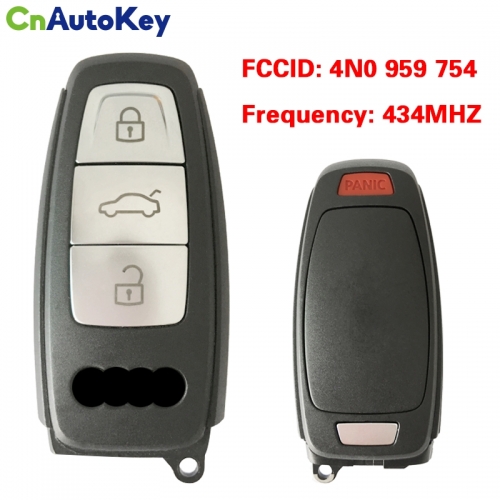 CN008070 ORIGINAL Smart Key for Audi A8 2017+ 3+1Buttons 434MHz Keyless Go 4N0 959 754