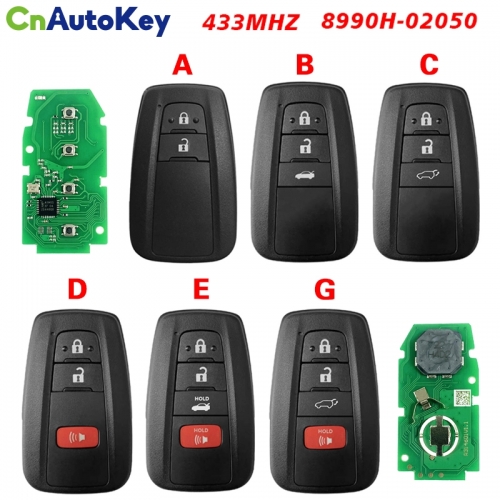 CN007269 For Toyota Corolla 2019+ Smart Key, 2/3/4Buttons, B2U2K2R HITAG AES NCF29A1M, 433MHz 8990H-02050