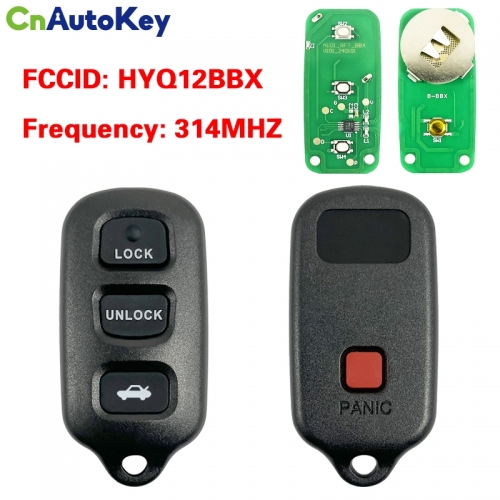 CN007004 Toyota 3+1 Button Remote control(USA) 314.4MHZ FCC ID HYQ12BBX