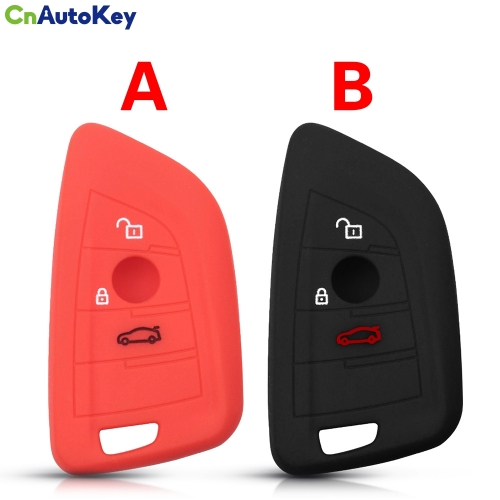 CS006031 For BMW 1 2 7 Series X1 X3 X4 X5 X6 X5M X6M F Class F15 F16 F48 Remote Fob Cover 3 Button Silicone Car Key Case