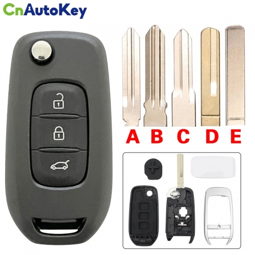 CS010075 For Renault CWTWB1G767 Flipped Remote Control Key Housing