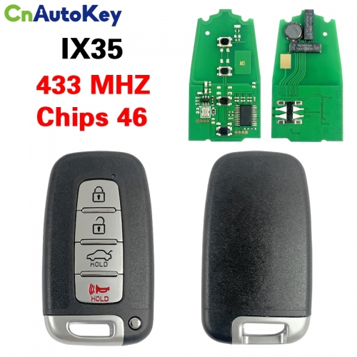 CN020007 New 4 Buttons Smart Remote key fob 433MHz for Hyundai IX35 I30 with ID46 Chip