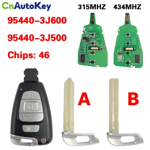 CN020185 2010 Hyundai Veracruz Smart Remote Fob Key FCC:95440-3J600/95440-3J500 46 Chip 315Mhz/434Mhz