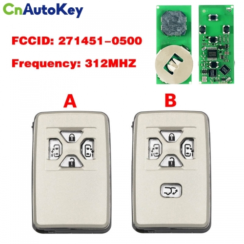 CN007255 Smart Keyless Go Remote Key Fob FSK 312MHz ID71 Chip for Toyota Alphard Estima Vellfire Board 271451-0500