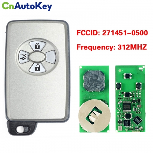 CN007178 For Toyota Smart Key, 3Buttons, P1 94 4D-67 Chip, 312MHz 271451-0500 Keyless Go