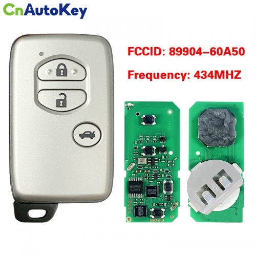 CN007174 For Toyota Land Cruiser Prado 2010+ Smart Key, 3Buttons, B74EA P1 98 4D-67 Chip, 434MHz 89904-60A50 Keyless Go F433