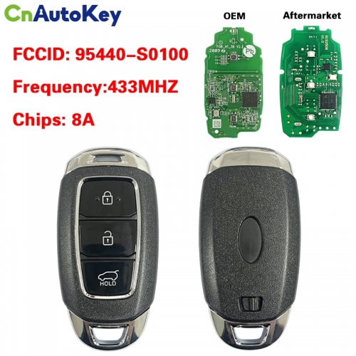 CN020336 For Hyundai l30 N 2022 Smart Remote key 3 Buttons 433MHz 95440-S0100 8A chip