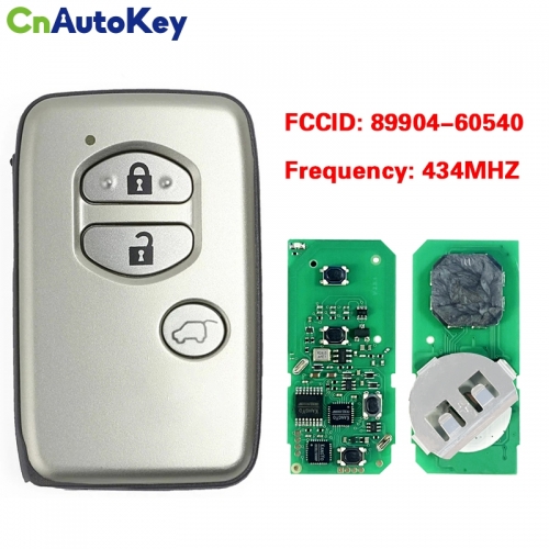CN007230 61A541-0030 433MHz Smart Card Proximity Remote Key Unlocked for TOYOTA PRADO 2010-2017 3 Button 89904-60540 FCC ID: B74EA