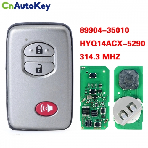 CN007239 2009-2019 Toyota / 3-Button Smart Key / PN: 89904-35010 / HYQ14ACX-5290