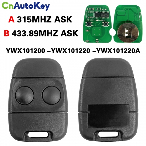 CN004042 Land-Rover - MG - Nissan - Rover Remote 2 Buttons - 433 Mhz - YWX101200 - YWX101220 - YWX101220A