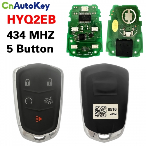 CN030002 Smart Remote Key 5 Button Keyless Entry Fob 433mhz for Cadillac XTS CTS CT6 ATS ATSL SRX 2017-2018 HYQ2EB