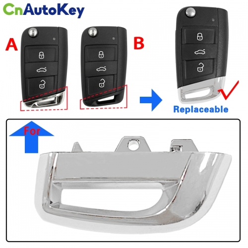 CS001047 OEM Metal Part replacement For Original VW Passat Flip remote key shell cover