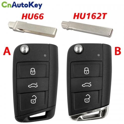 CS001040 3 Button Flip key For VW smart remote key shell