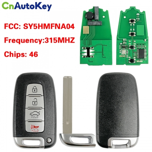 CN020126 315 MHz ID46 chip 4 Pulsante per Hyundai Tucson Elantra Genesis per L'anima di Kia Rio FCC SY5HMFNA04