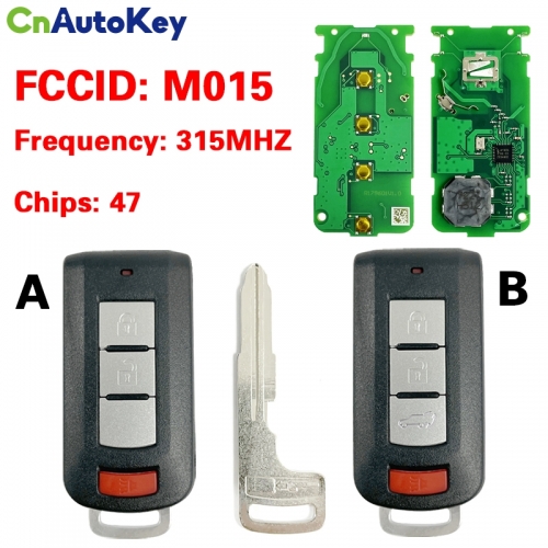 CN011044 For Mitsubishi Outlander 2022+ Smart Key, 3Buttons 8637D007 315MHz, OUCGHR-M015