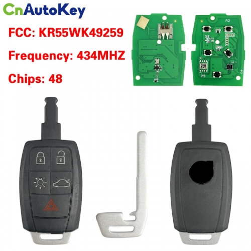 CN050009 Aftermarket For 2004 - 2013 Volvo C70 C30 S40 V50 Remote Key with Smart Entry 5WK49354 CBF 5WK49259