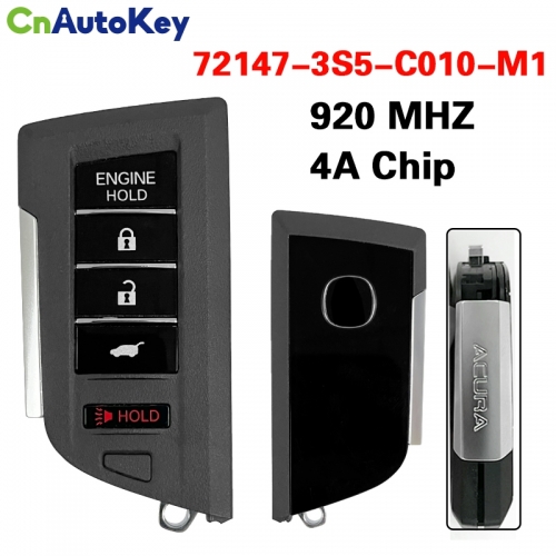 CN054006 For 2022-2023 Acura MDX / 5-Button Smart Key / FCC ID: KR5BTP / PN: 72147-TYA-C01 Frequency: 920.44 Mhz