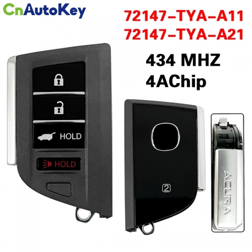CN054008 OEM PCB For Acura 3+1Button Smart Key Fcc 72147-TYA-A11/72147-TYA-A21 4A Chip 434MHZ