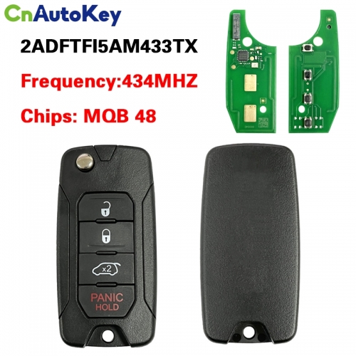CN086031 for Jeep Renegade 2015 2016 2017 2018 Remote Car Key Fob Megamos AES 433MHz 2ADFTFI5AM433TX