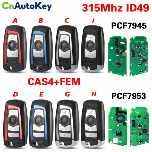 CN006111 Car Remote Key For BMW F 3 5 7 Series X5 X6 F20 F22 F30 CAS4 CAS4+ FEM BDC 315Mhz ID49 PCF7945/PCF7953 Promixity Key